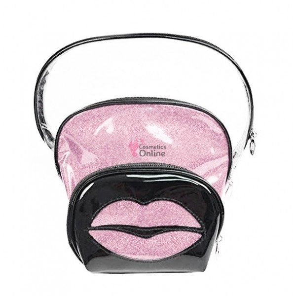 Portfard pentru Cosmetice si accesorii din 3 piese  KISS - Pink